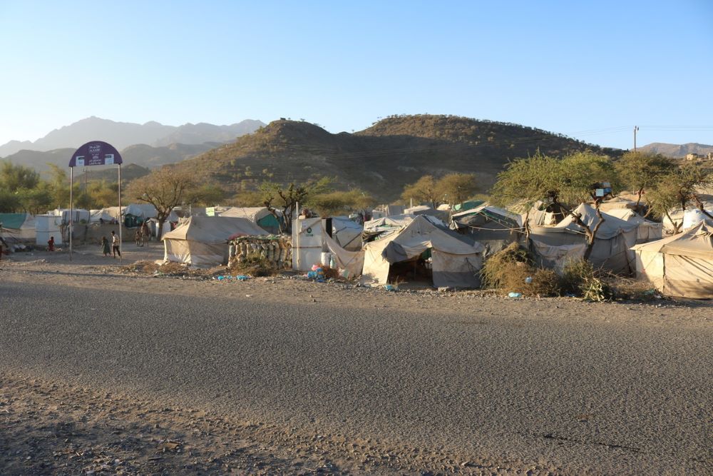 General shot of daily life in the IDPs camp in al-Ma'afer district.