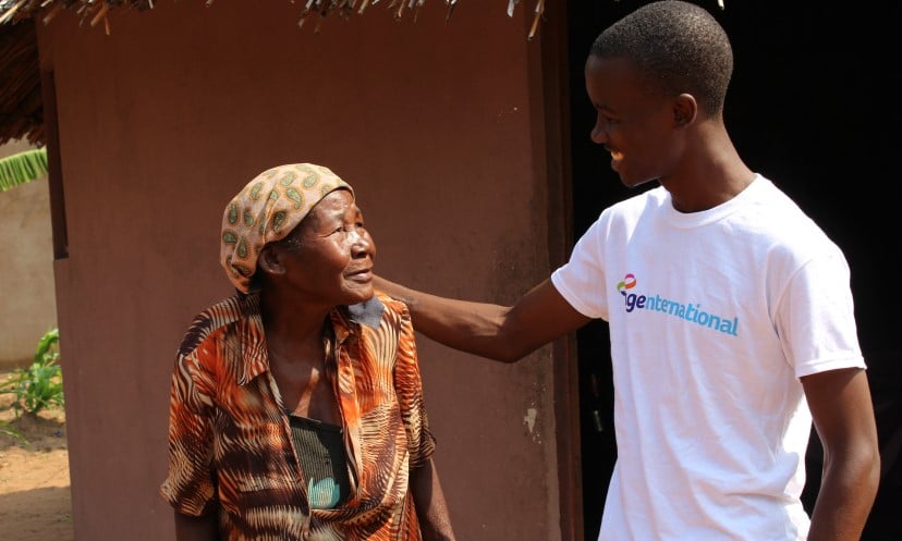 An older lady who has benefited from better healthcare in Mozambique